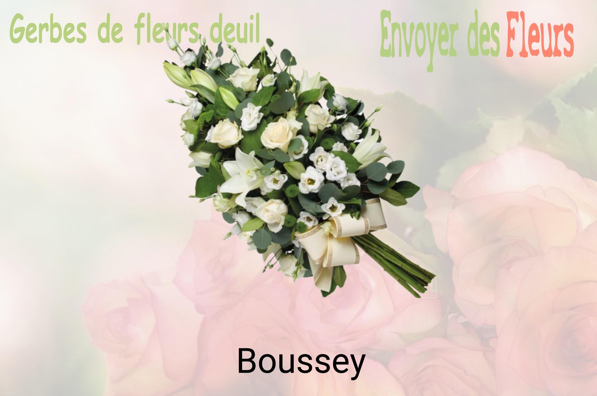 Gerbe de fleurs de deuil livrée à Boussey